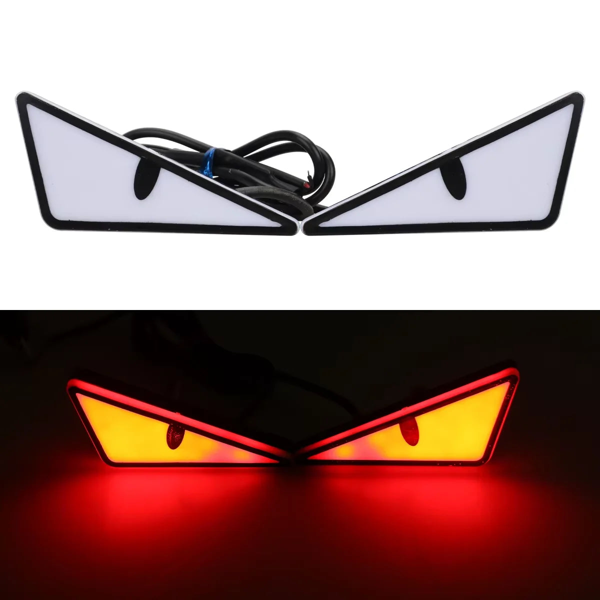 2PCS Car LED Demon Eye Light | Universal Dynamic Strobe Turn Signal Decorative Ligh additional angle