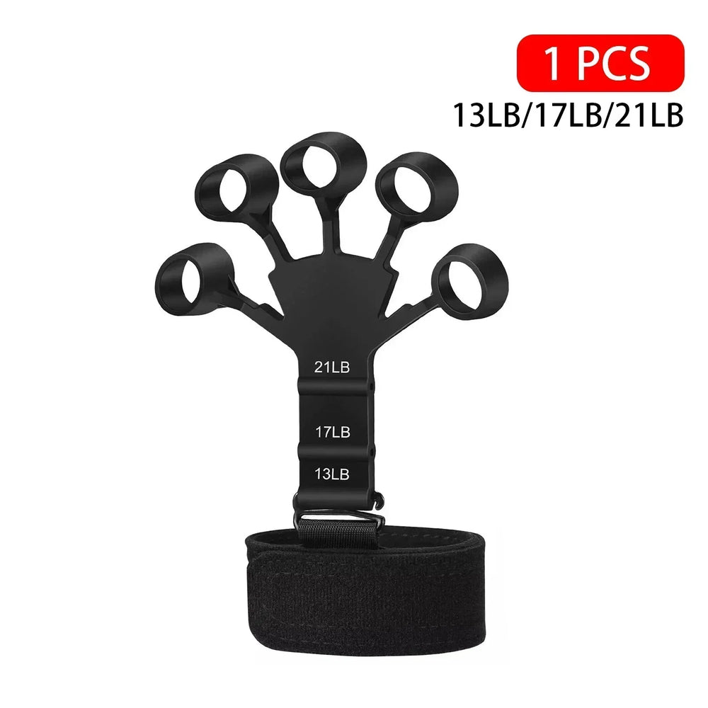 6 Level Finger Strengthener | Silicone Hand Grip Trainer for Guitar and Sports additional angle