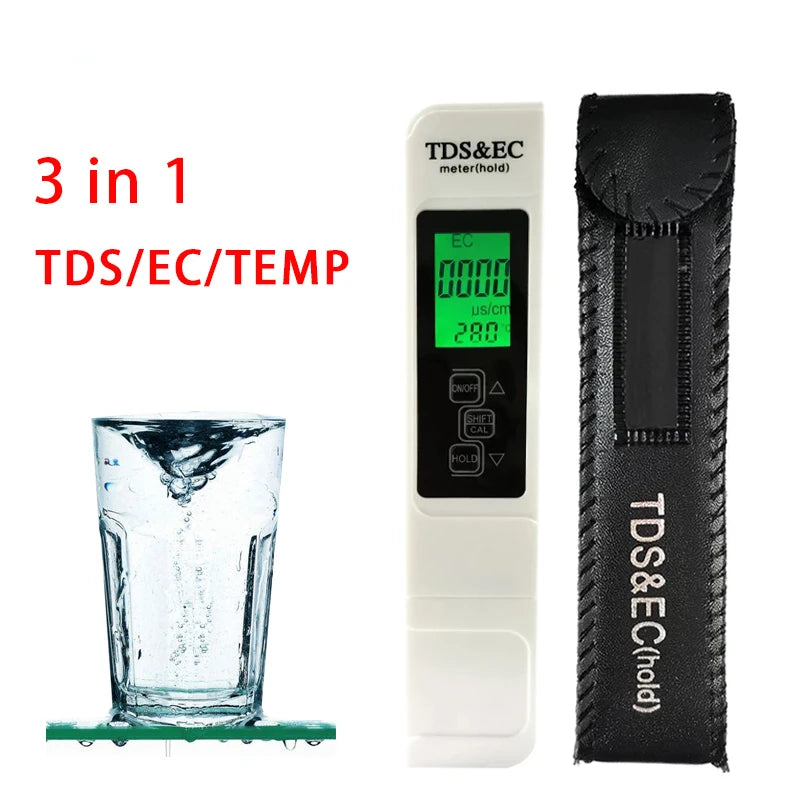 TDS Meter 3 in 1 Water Quality Tester | EC Conductivity and Temperature Monitor alternate view