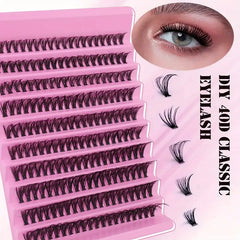 Cluster Lashes 200 Pack | DIY Individual Eyelashes with Natural Wispy Look close-up view