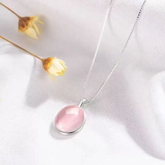 925 Sterling Silver Necklace with Moonstone and Natural Aquamarine Pendant, Necklace, alternate view