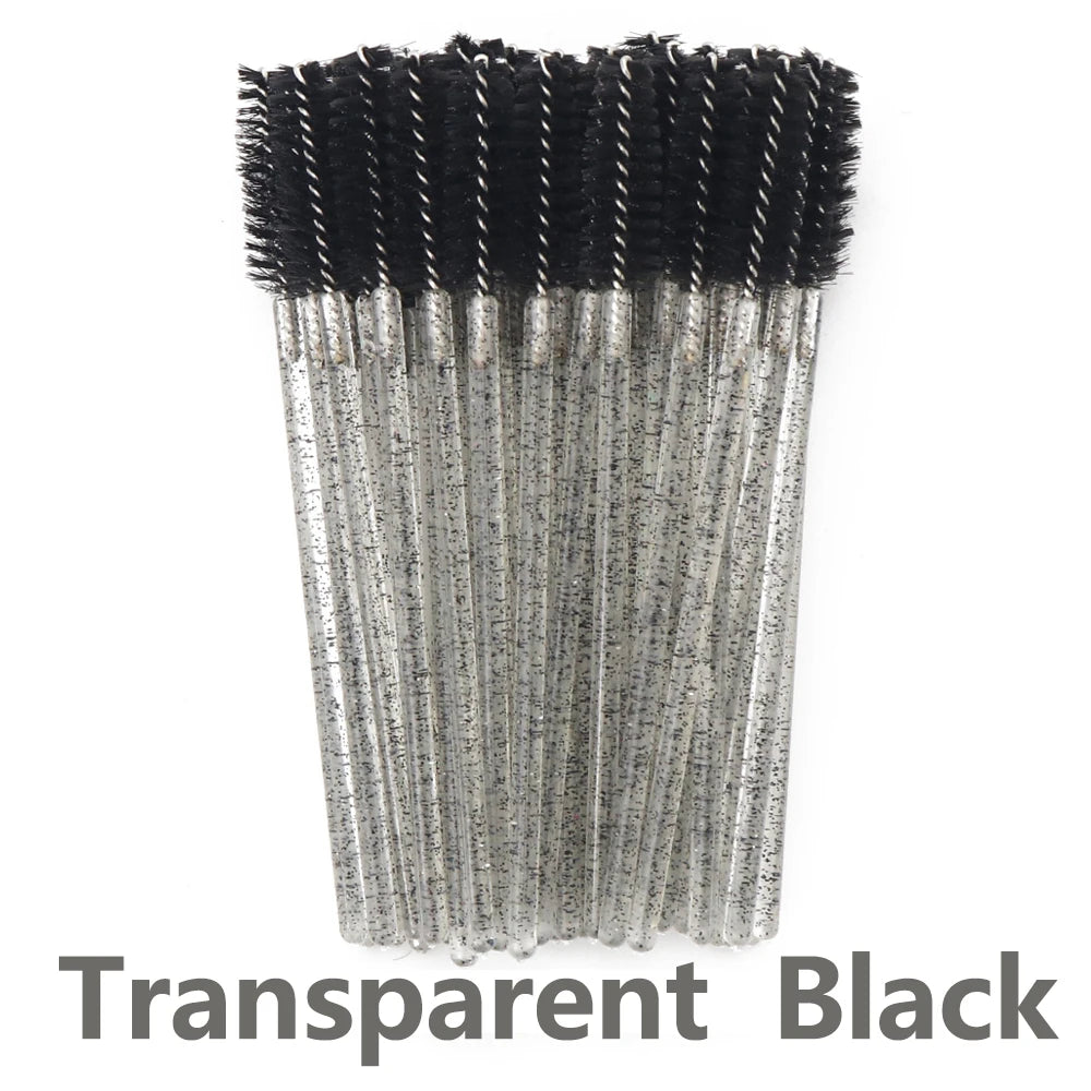 ANNAFRIS 50Pcs Eyelash Brush Soft Head Spiral Crystal Eyebrow Brush Lash Extension Br lifestyle view