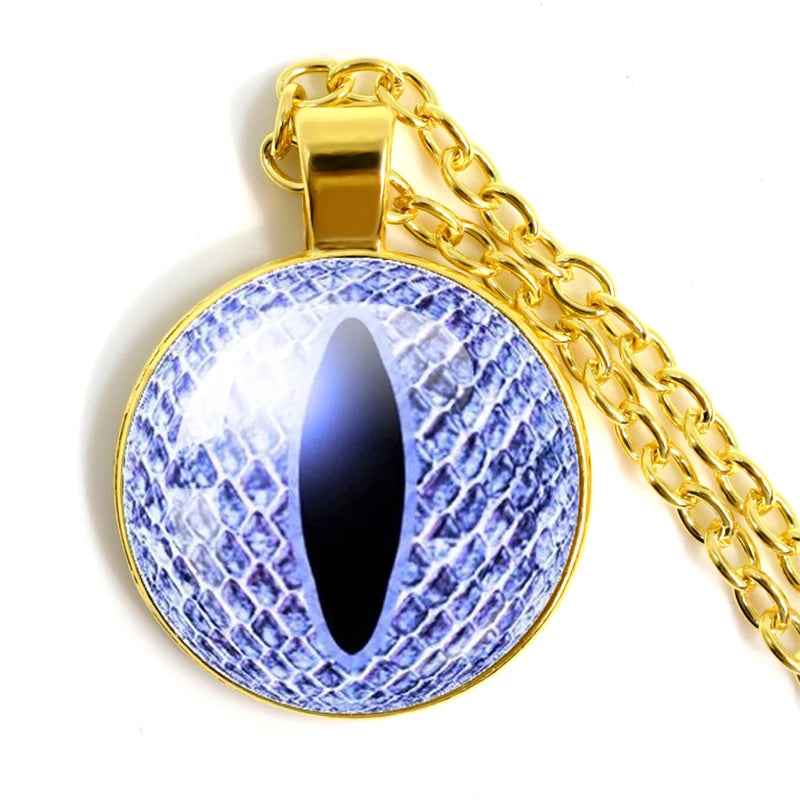 Fashion Evil Eye Pendant Necklace | Trendy Glass Cabochon Jewelry Gift additional angle