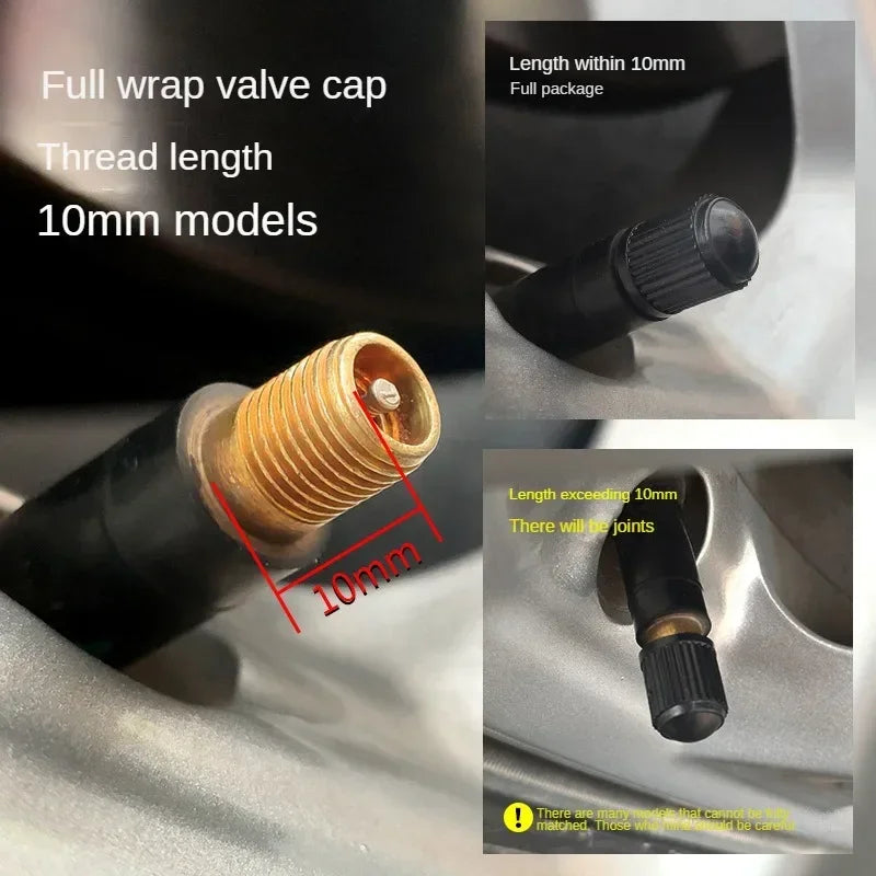 Tire Valve Stem Covers Plastic Screw-On Schrader American additional angle