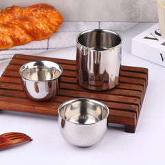1PC For Home Office Tea Beverage Beverage Mugs Double Layer Wine Cups Stainless Steel close-up view