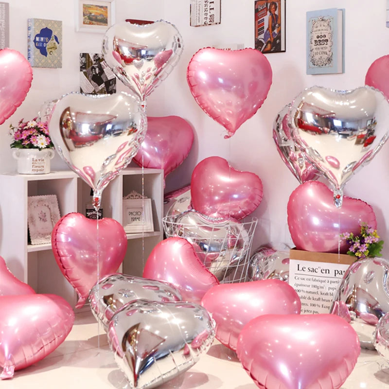 Love Heart Foil Balloons Helium Balloon Valentine's