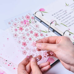 Korean Suatelier Cherry Blossom Petal Sakura Stickers Scrapbooking Diy Journaling Diary detail view