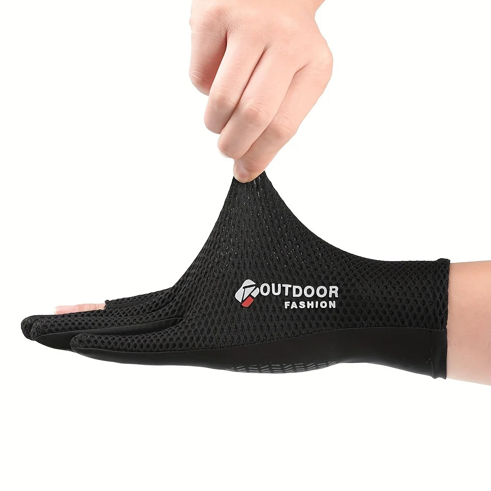 Summer Cycling Gloves Breathable Mesh Non-Slip Grip Touchscreen MTB Gloves Outdoor Qu alternate view
