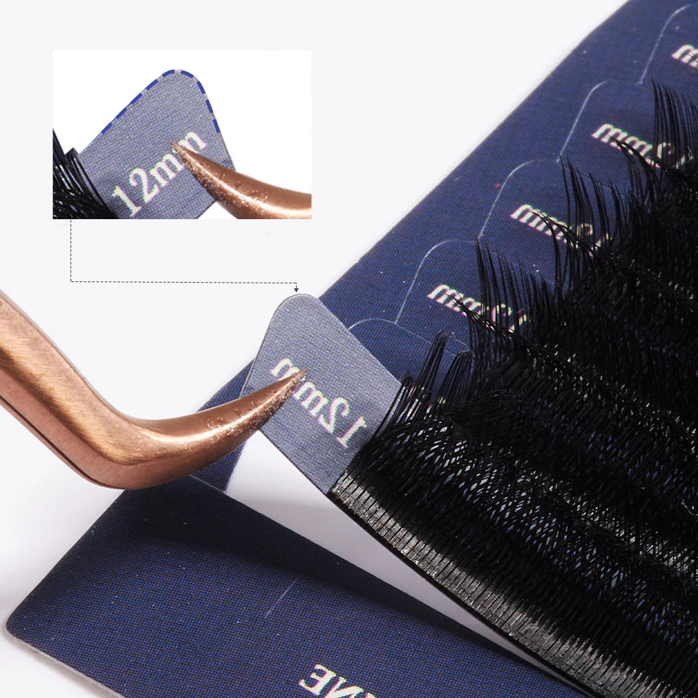 DeceMars Double Layer YY Eyelash Extension | Salon-Grade Individual Lashes detail view