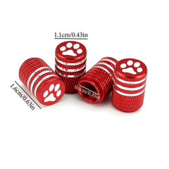 Bear's Paw Tire Stem Valve Caps, Aluminum Alloy, Set of 4 detail view