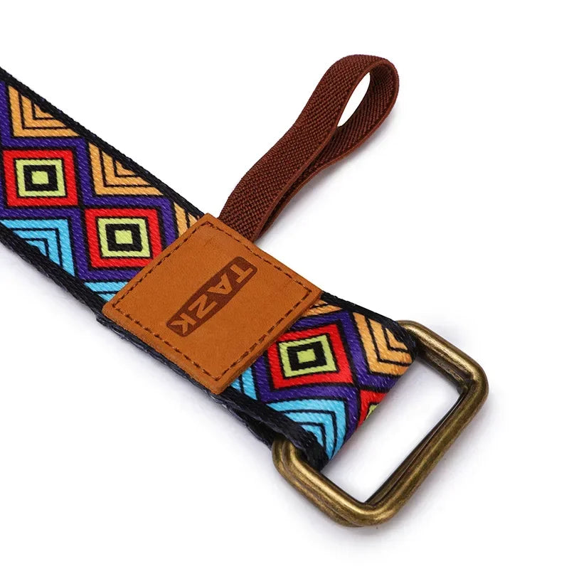 Vintage Yoga Strap 2.5M | Cotton Stretching Band for Dance and Fitness close-up view