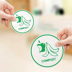 Recycling Sorting Sticker Set | Aluminum Plastic Glass Compost Bin Decals detail view
