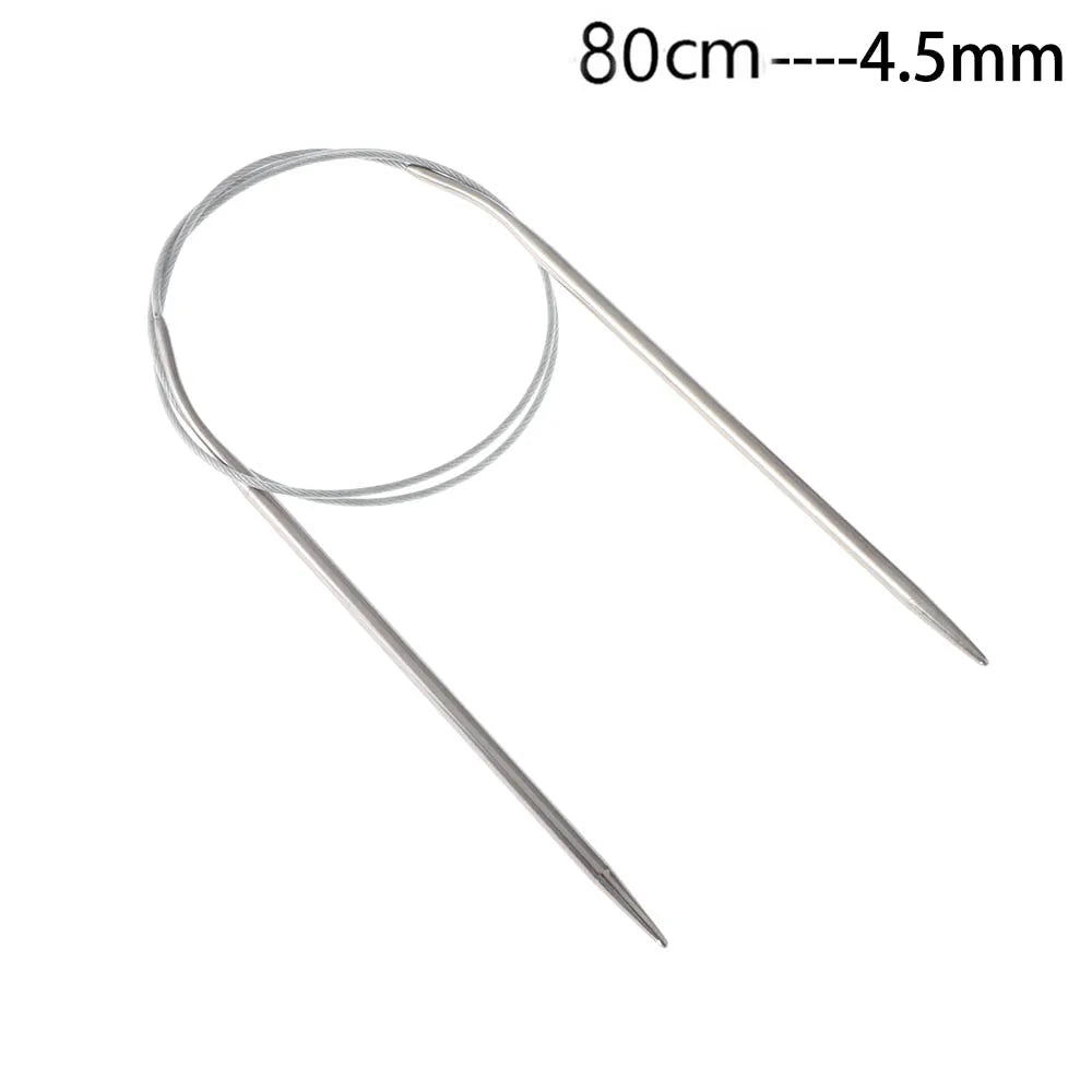 80/100cm Stainless Steel Circular Needle Round Weaving Knitting Needles Handmade Croc lifestyle view