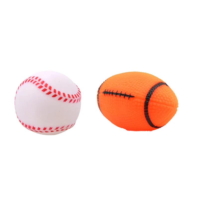 1pcs Diameter 6cm Squeaky Pet Dog Ball Toys for Small Dogs Rubber Chew Puppy Toy Dog Stu detail view