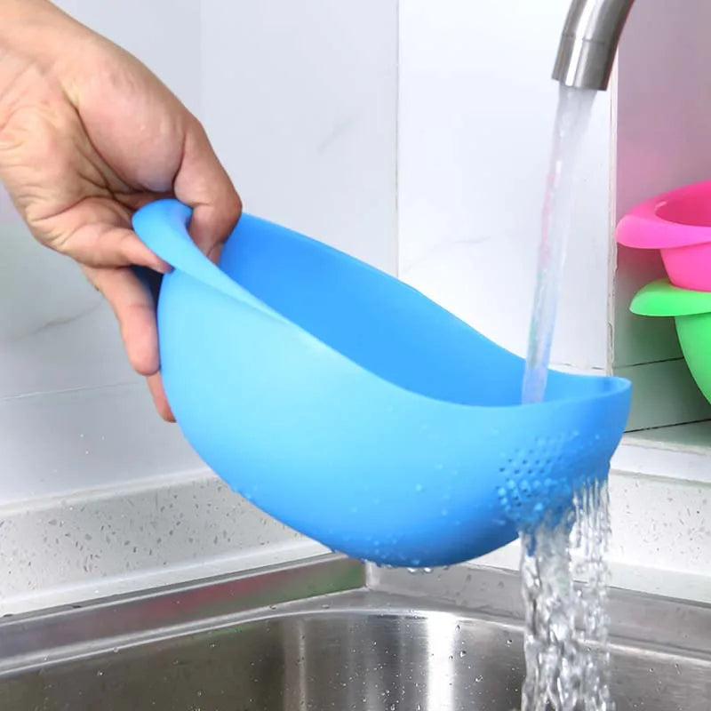 Basket Colander Plastic Sieve Fruit Vegetable Bowl Drainer Cleaning Tools Home Kitche alternate view