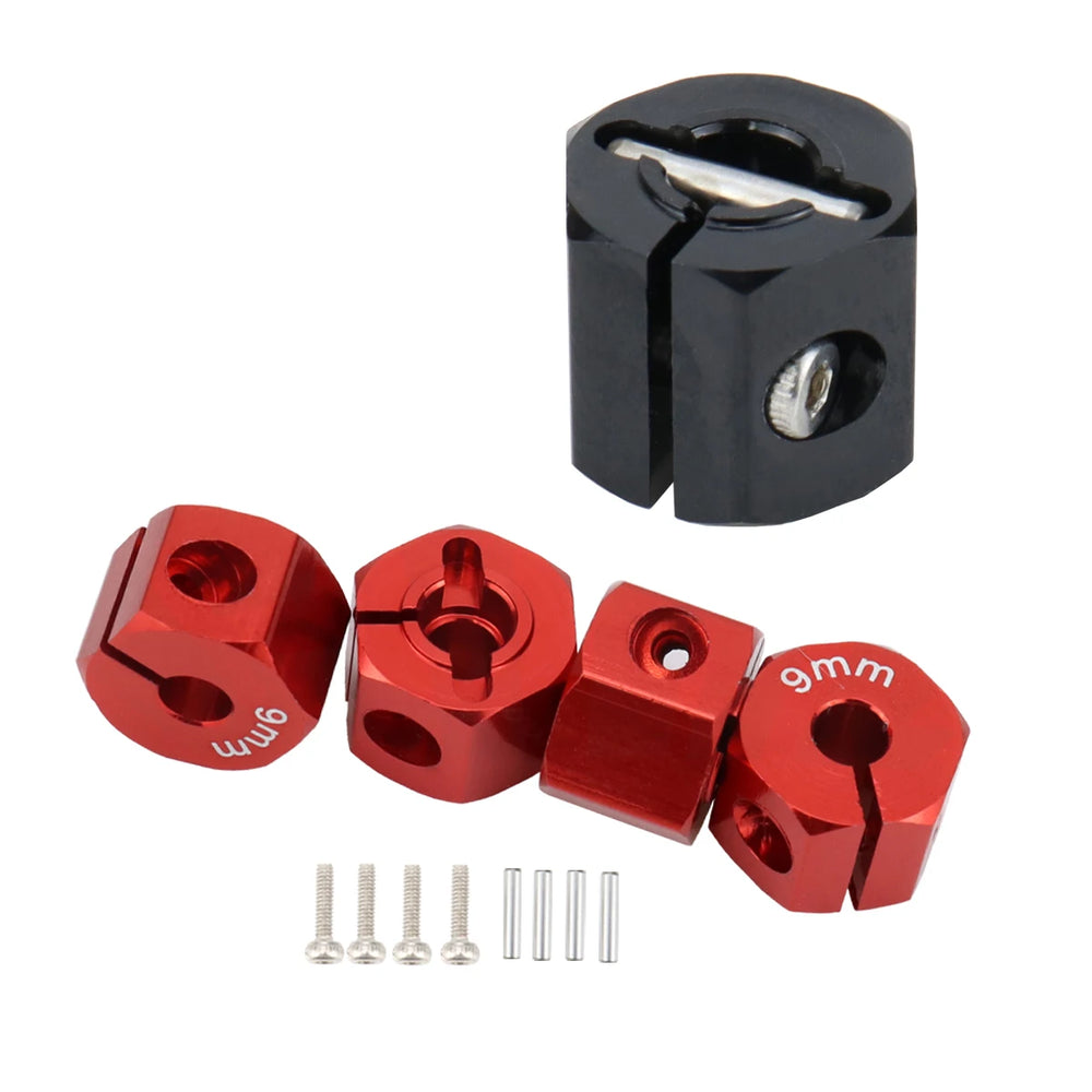 Aluminum 5/6/7/8/9/10/11/12mm Adapter Hex 12mm Drive Hub with Pin Screws for RC Auto Tra detail view
