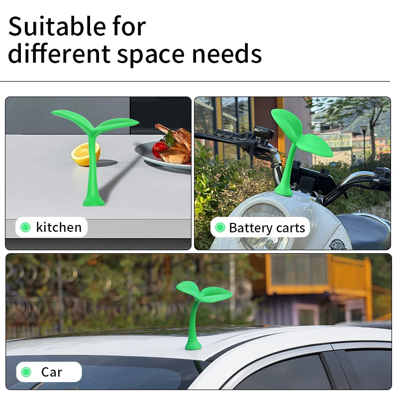 3D Car Roof Ornament Bean Sprout Seedlings PVC additional angle