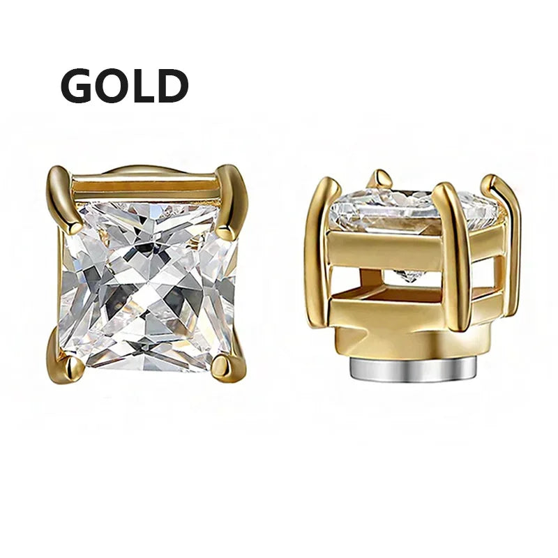 1/6 Pairs Stainless Steel Cross Pendant Clip Earring Non Piercing Fake Hoop Stud Ea additional angle
