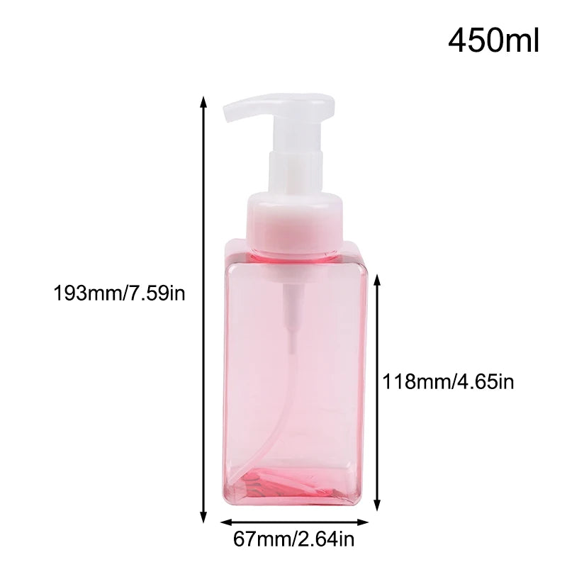 Portable Foam Soap Dispenser 250/450/650ml Manual Press Foaming Pump Bottle Liquid Sho close-up view