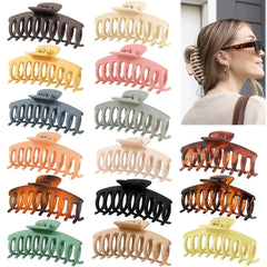 Korean Solid Large Hair Claws Elegant Frosted Acrylic Hair Clips Hairpins Barrettes Headwear for Women Girls Hair Accessories