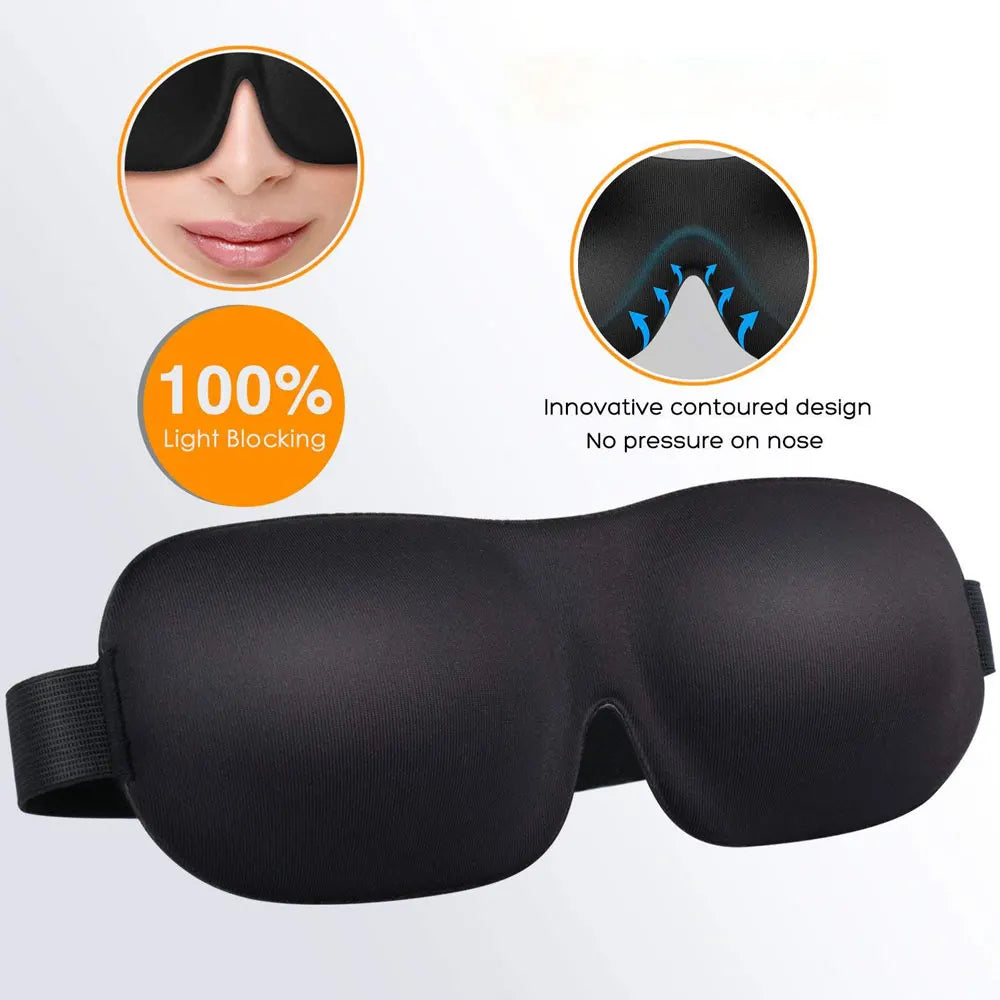 3D Breathable Sleeping Eye Mask | Light Blocking Sleep Aid for Travel and Home lifestyle view