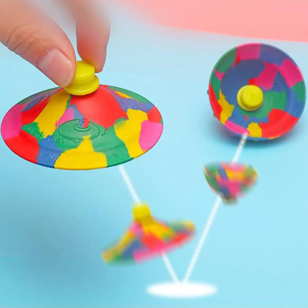 1PC-Novelty Camouflage Bounce Rubber Popping Bowls Children Toys Elastic Hip Hop Ju additional angle