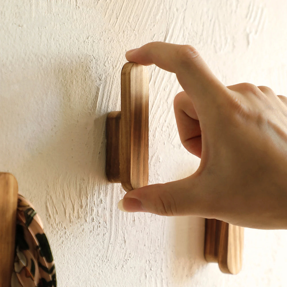 Bohemian Solid Wood Wall Door Back Shelf Simple Home Homestay Bedroom detail view