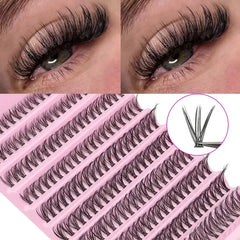 Cluster Eyelashes 200 Pcs DIY Natural Look Wispy Lashes | 9-16mm 40D Curly