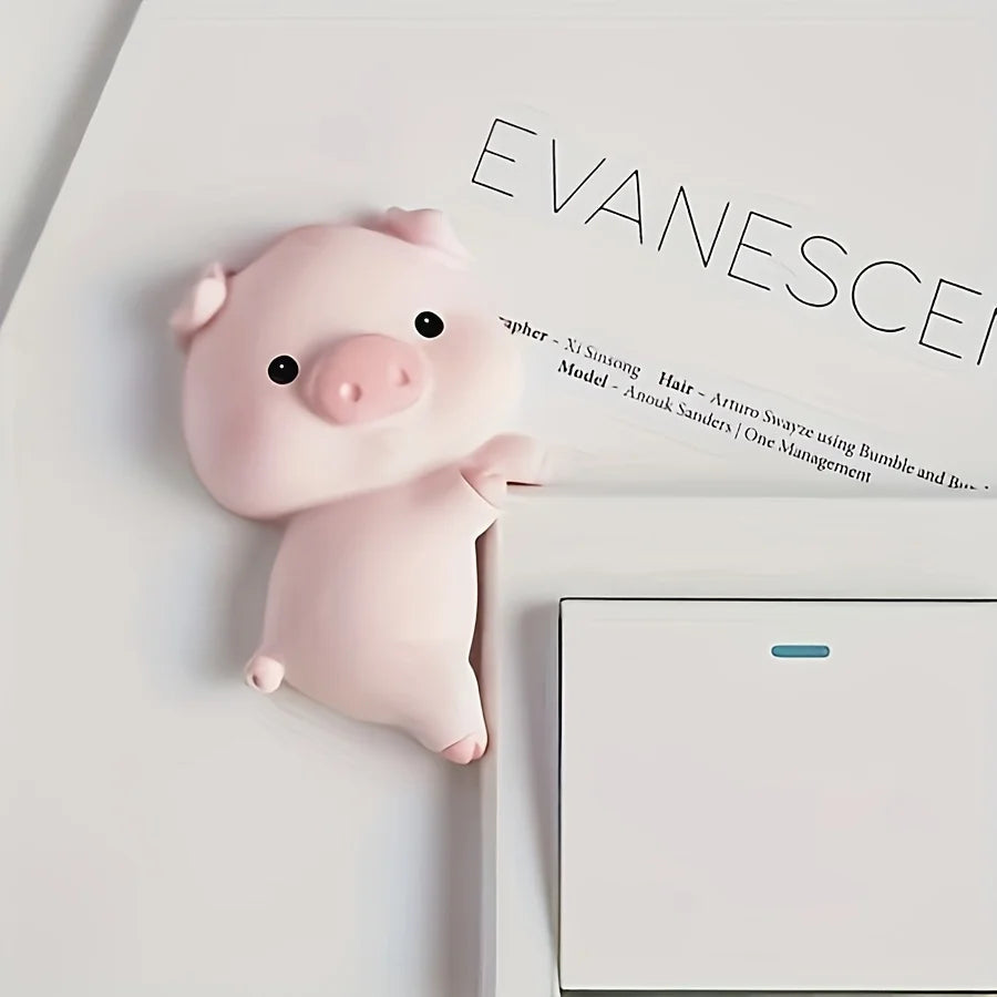 3D Cartoon Pig Light Switch Cover | Sweet Pink Animal Wall Decor additional angle
