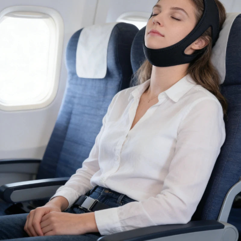 Anti-Snoring Chin Strap | CPAP Mouth Tape Alternative for Quiet Sleep lifestyle view