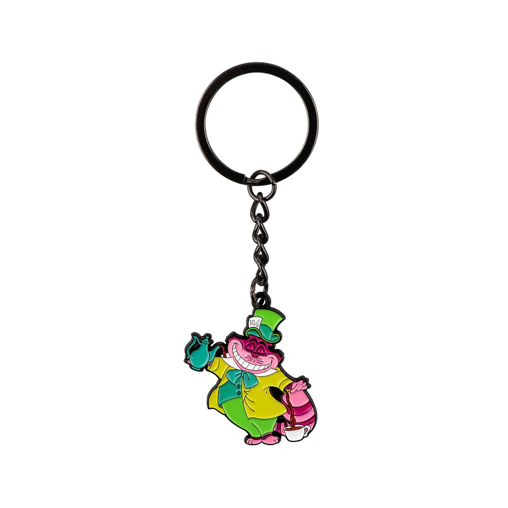 Vintage Motorcycle Keychain | Cartoon Metal Keyring for Backpack close-up view