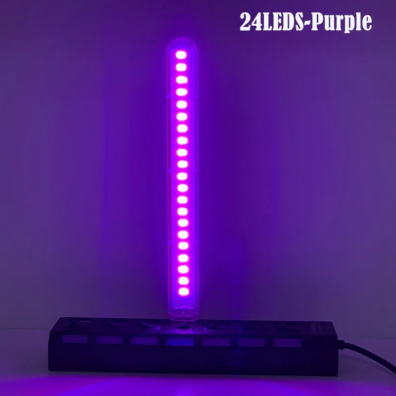 DC5V 24LED USB Night Light | 7 Color Atmosphere Lamp for Live Streaming additional angle