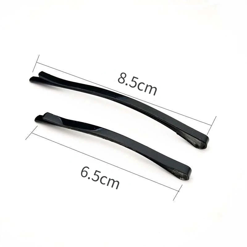 10Pcs/set Matte Black Bobby Pins Hairpins for Women Girls Straight Hairgrip Barrett additional angle