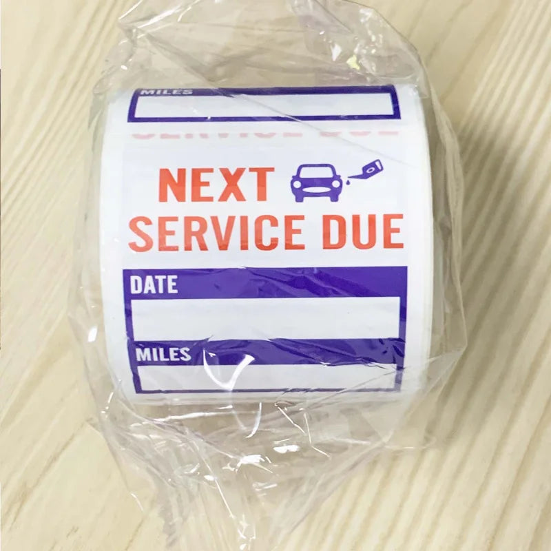 150pcs Car Oil Change Reminder Stickers | Maintenance Service Due Labels for Auto Sho lifestyle view