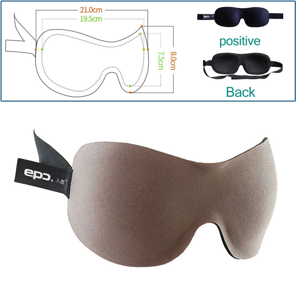 3D Breathable Sleep Mask | Light Blocking Eye Cover for Travel alternate view