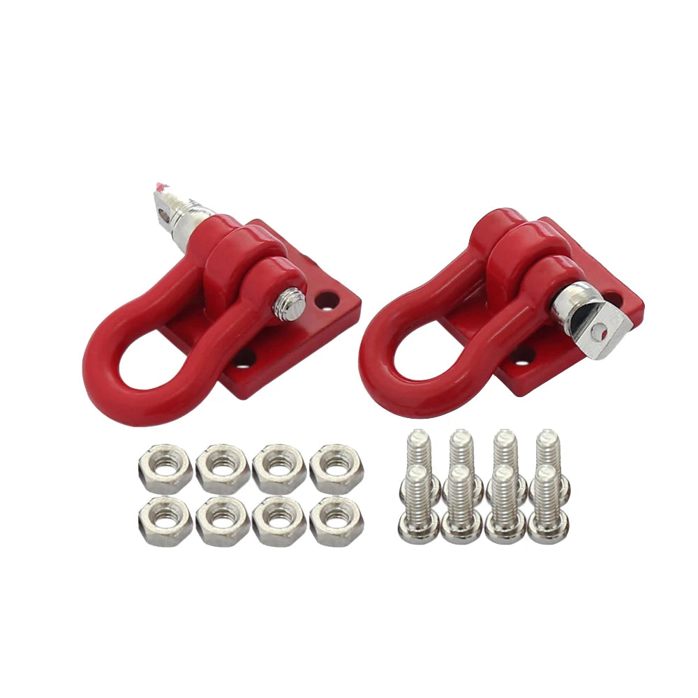 Metal Recovery Drag Chains Trailer Hitch Shackle Winch Anchor for 1/10 RC Crawler T additional angle