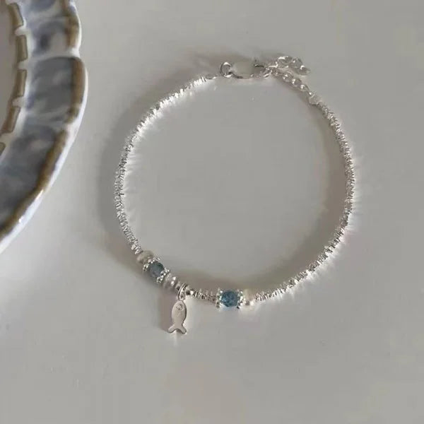 Sparkling Cherry Blossoms Butterfly Bracelet Women's Fashion Temperament Wave Moon Fl alternate view