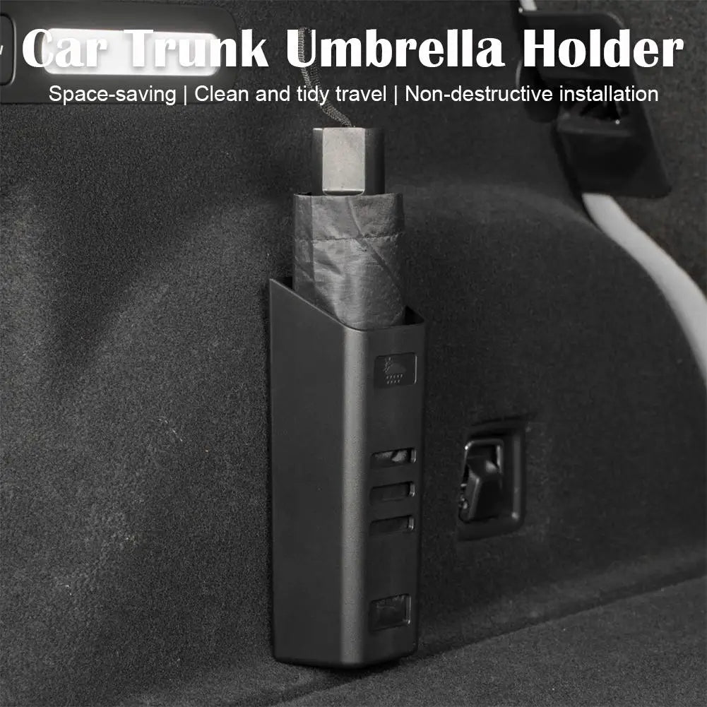 Car Umbrella Storage Box Organizer Waterproof Plastic close-up view