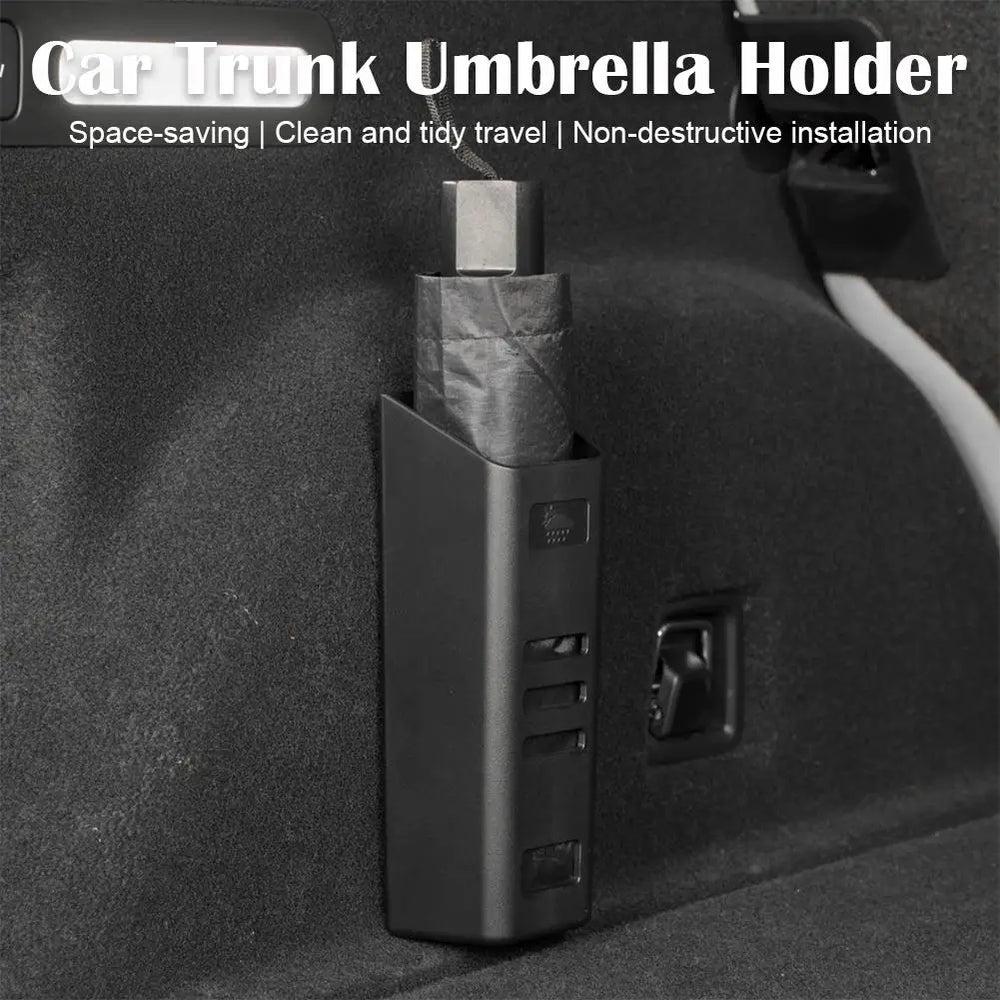 Car Umbrella Storage Box Organizer Waterproof Plastic close-up view