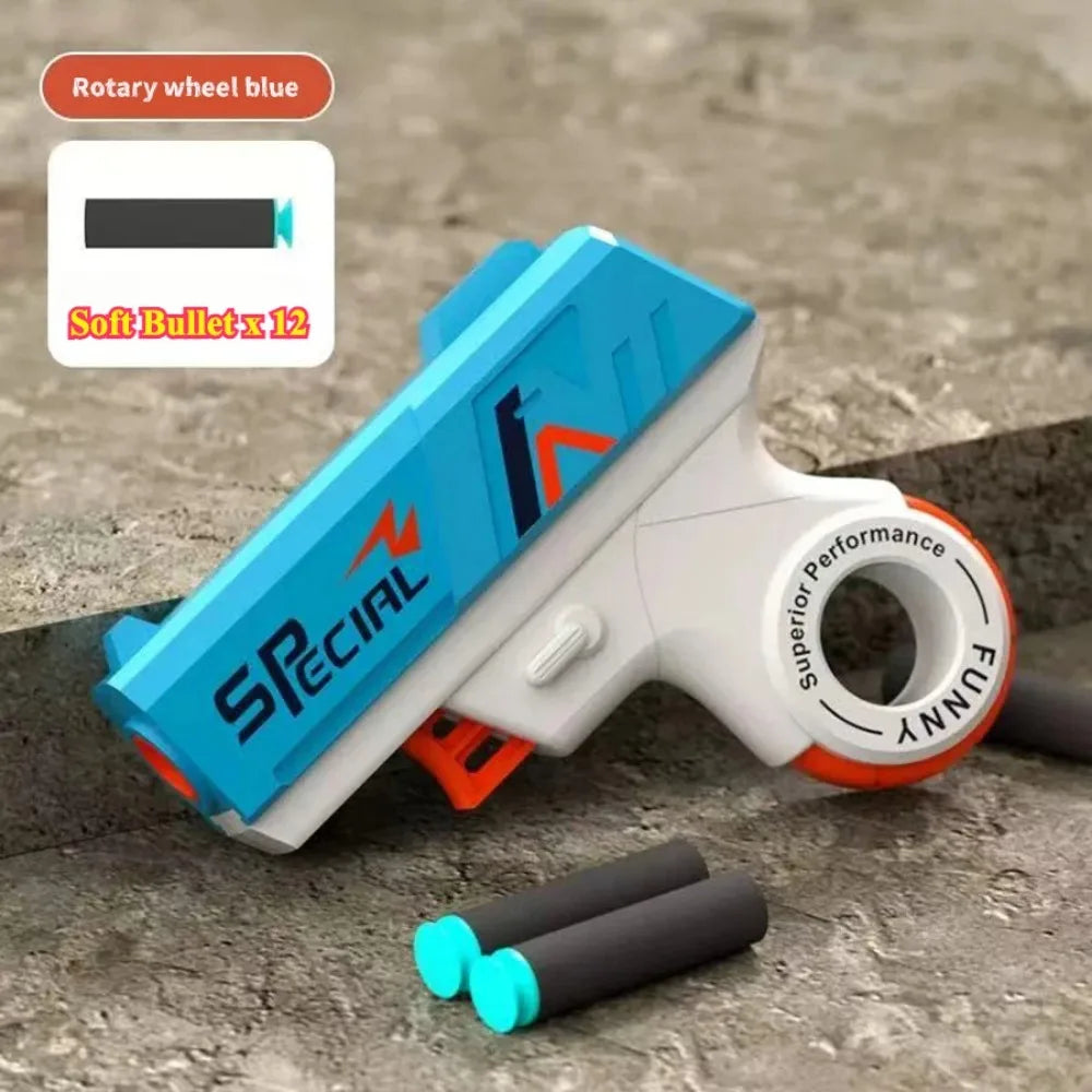 Mini Shell Soft Bullet Launcher Toy Gun | Manual Loading Stress Relief Toy for Outdoo alternate view