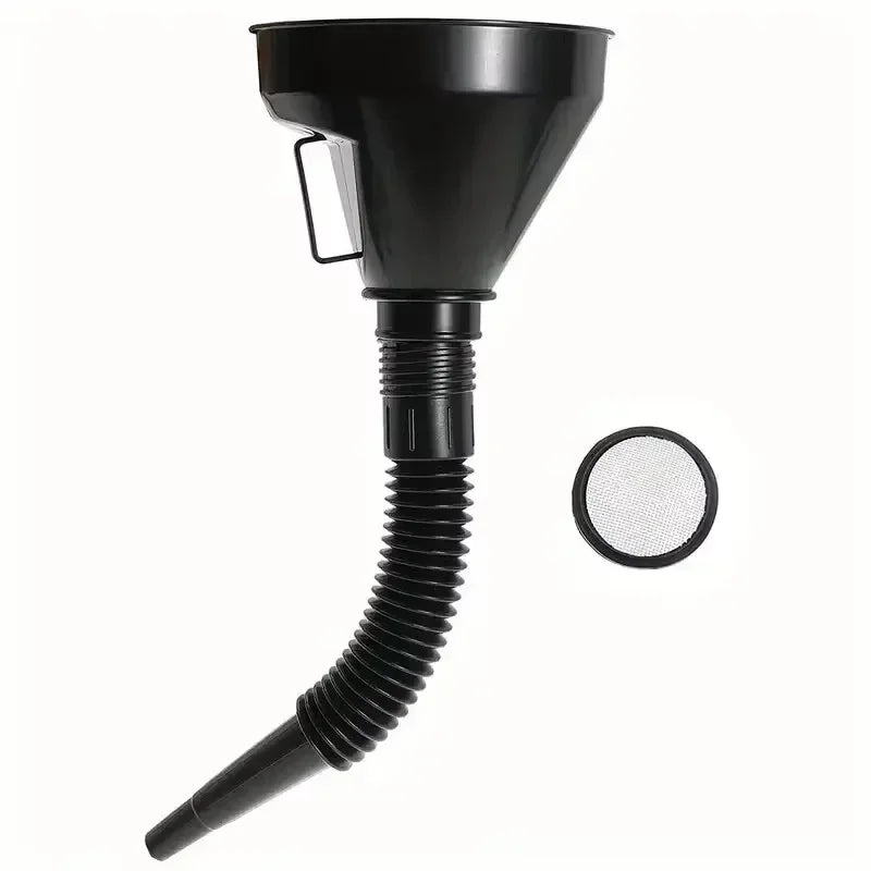 Multi Functional Flexible Funnel: Spill-Proof Oil Changing Tool with Wide Mouth & H additional angle