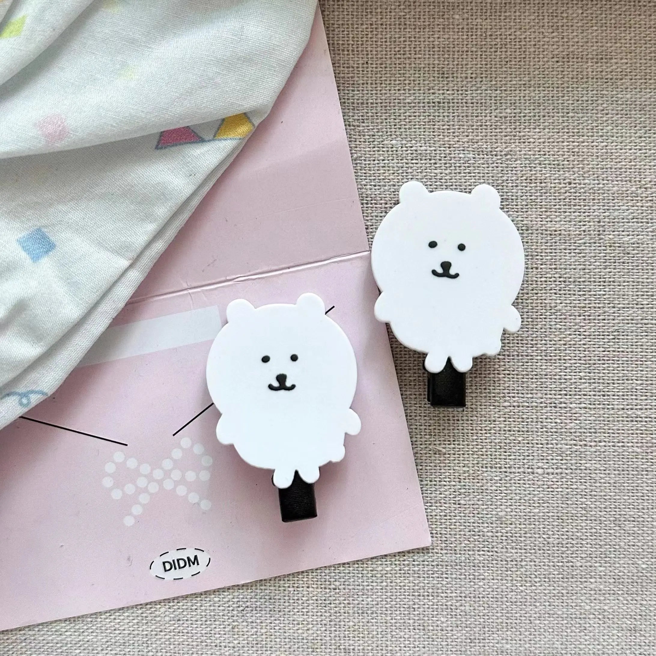 Cute Heart Bear Duckbill Hair Clip | Seamless Bangs Clip for Girls detail view