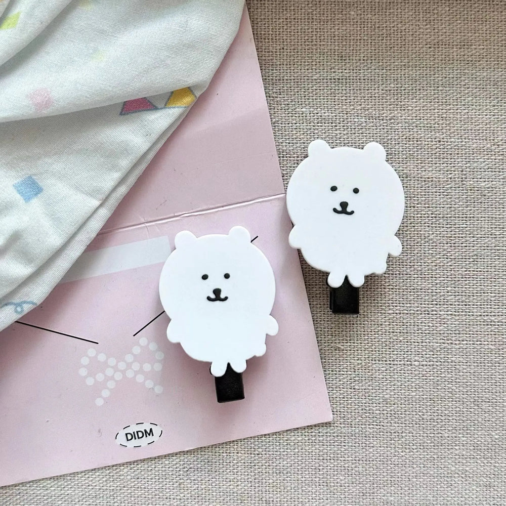 Cute Heart Bear Duckbill Hair Clip | Seamless Bangs Clip for Girls detail view