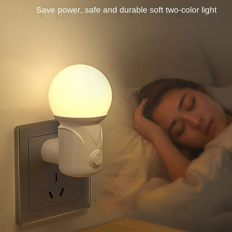 LED Night Light with Dimmer | 2-Color Eye Protection Lamp for Baby Nursing and Sleep close-up view