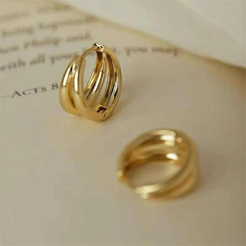 Hot Sale Fashion Metal Drop Earrings for Woman Vintage Hoop Earring Trend Classic Party Wedding Pendant Jewelry Gift