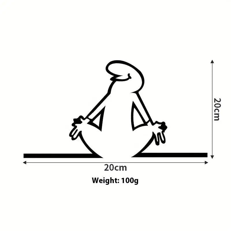 Line Figure Metal Poster for Living Room | Modern Switch Sticker Wall Art close-up view