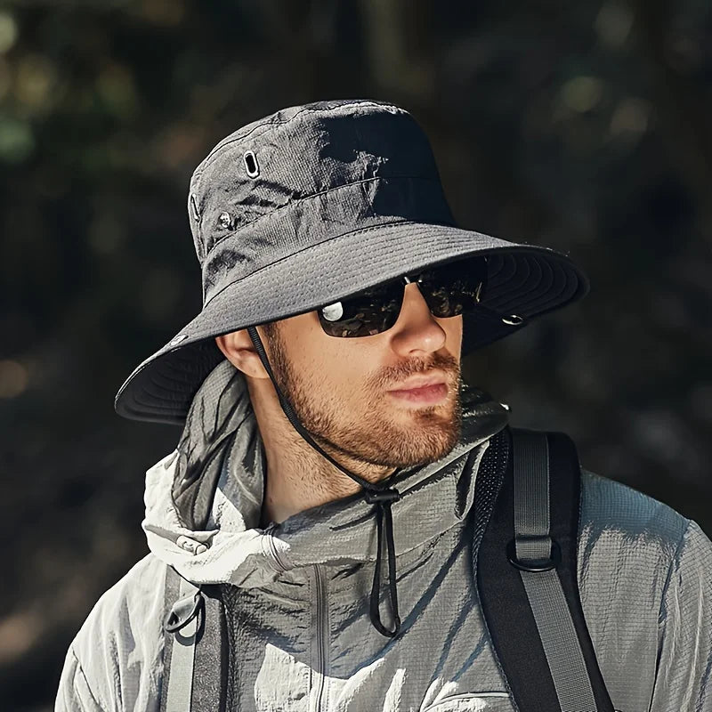 Adjustable Fisherman Hat | Breathable Sun Protection Bucket Hat for Outdoor Sports alternate view