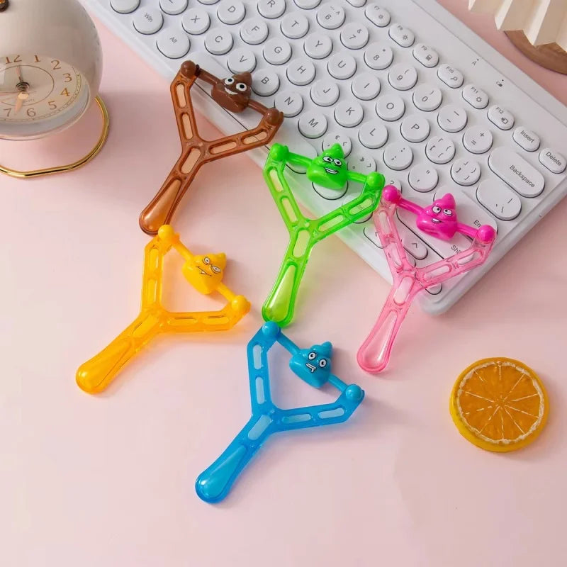 1-5PCS Funny Shooting Slingshot Prank Fake Poop Poo Game Antistress Children's Day De lifestyle view