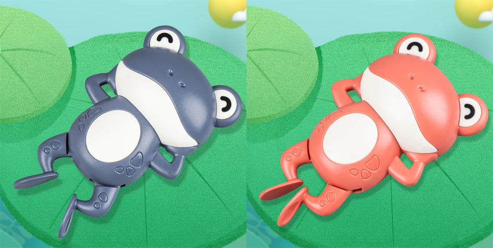 New Bath Toys for Toddlers Chain Clockwork Swim Backstroke Little Frog Baby Bathe Cut lifestyle view