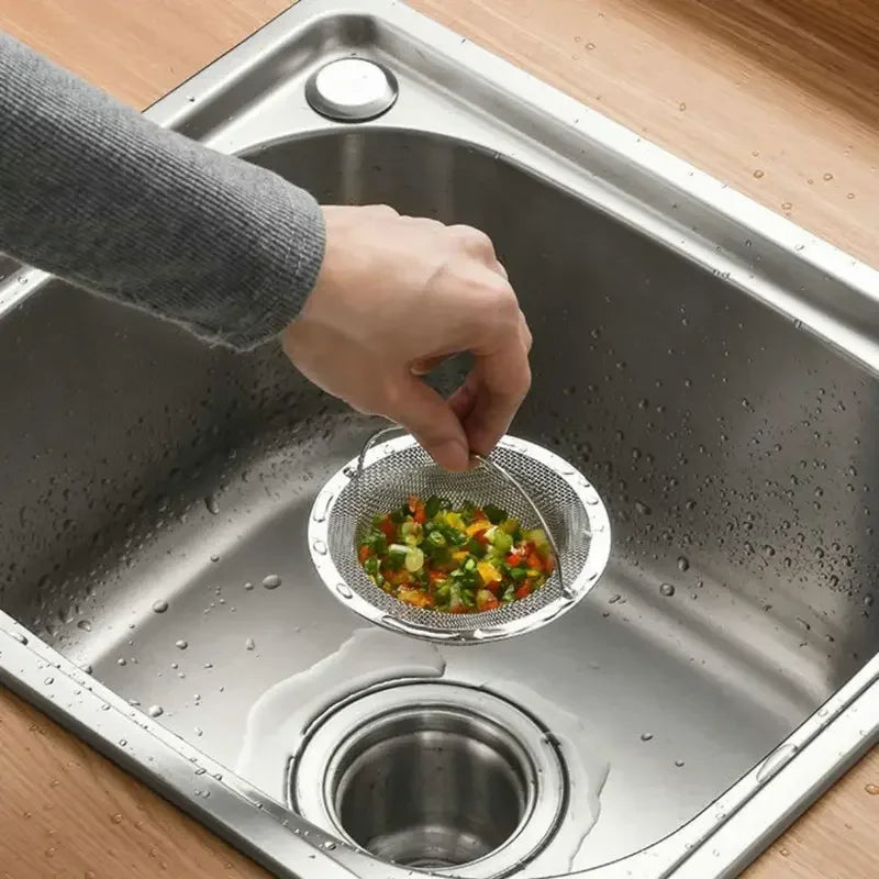 1Pc Stainless Steel Kitchen Sink Filter, Garbage Food Residue/Hair Catcher, Keep Your Ba detail view